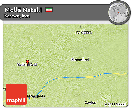 Physical 3D Map of Mollā Natakī