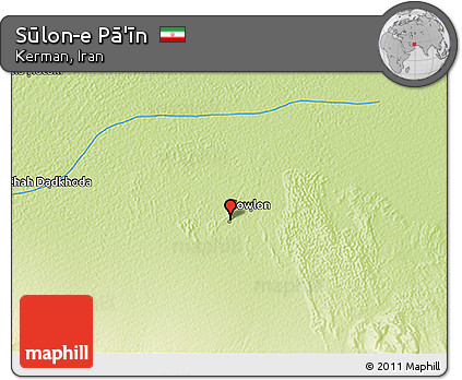 Physical 3D Map of Sūlon-e Pā'īn