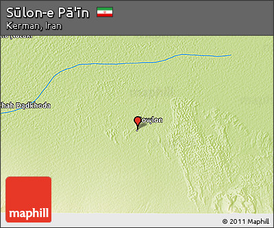 Physical 3D Map of Sūlon-e Pā'īn