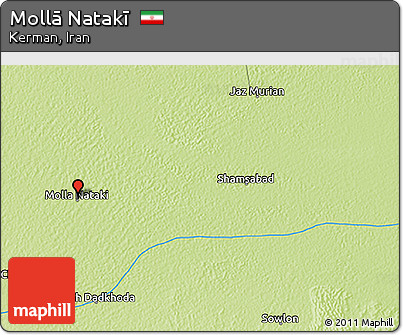 Physical 3D Map of Mollā Natakī