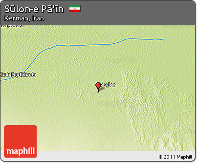 Physical 3D Map of Sūlon-e Pā'īn