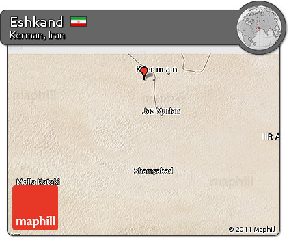 Satellite 3D Map of Eshkand