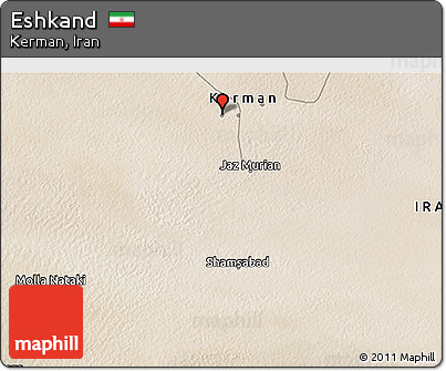Satellite 3D Map of Eshkand