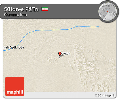 Shaded Relief 3D Map of Sūlon-e Pā'īn