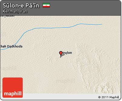 Shaded Relief 3D Map of Sūlon-e Pā'īn