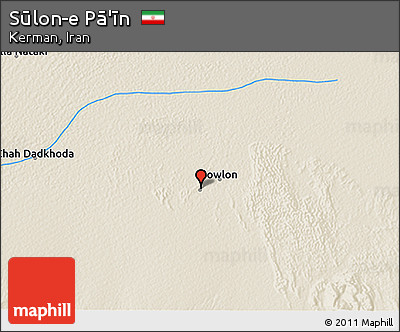 Shaded Relief 3D Map of Sūlon-e Pā'īn