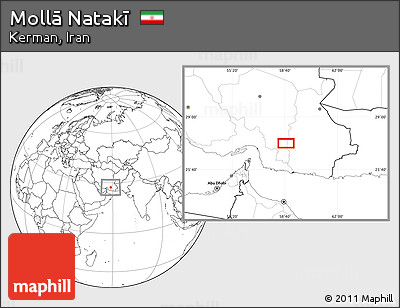 Blank Location Map of Mollā Natakī