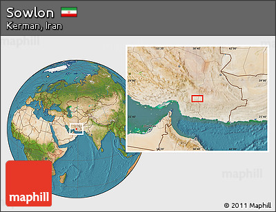 Satellite Location Map of Sowlon
