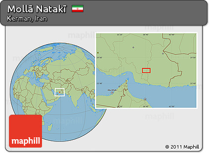 Savanna Style Location Map of Mollā Natakī