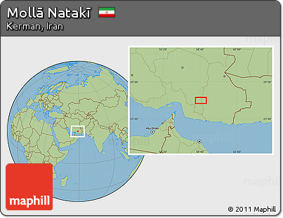 Savanna Style Location Map of Mollā Natakī