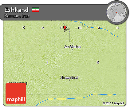 Physical Map of Eshkand