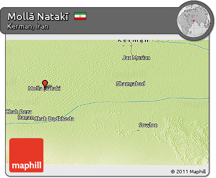 Physical Panoramic Map of Mollā Natakī