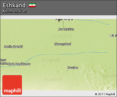 Physical Panoramic Map of Eshkand