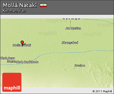 Physical Panoramic Map of Mollā Natakī