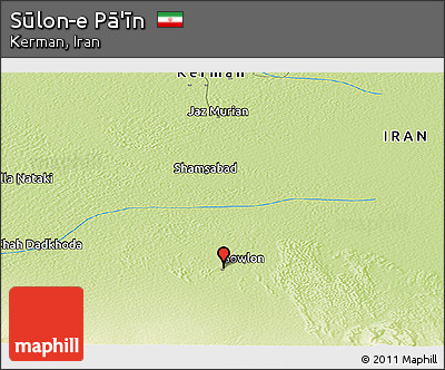 Physical Panoramic Map of Sūlon-e Pā'īn