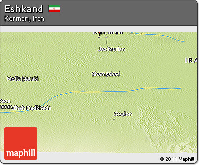 Physical Panoramic Map of Eshkand