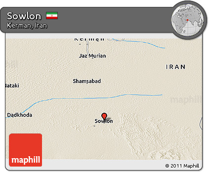 Shaded Relief Panoramic Map of Sowlon