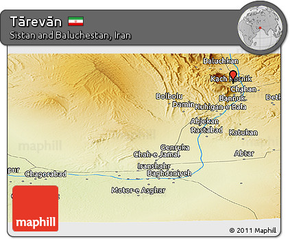 Physical Panoramic Map of Tārevān