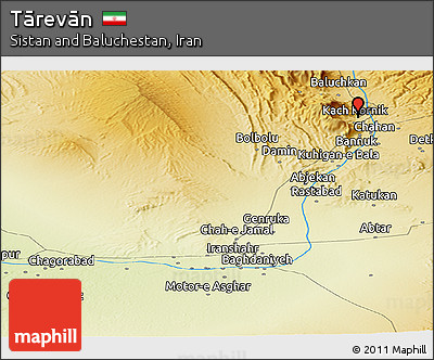 Physical Panoramic Map of Tārevān