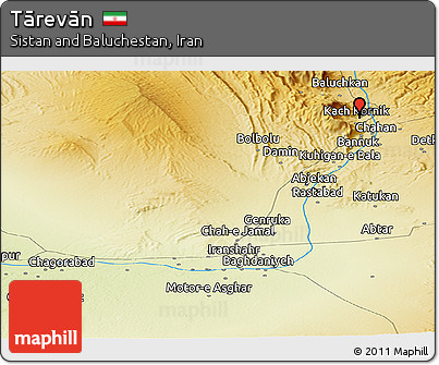 Physical Panoramic Map of Tārevān