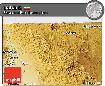 Physical 3D Map of Dahānā