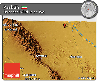 Physical 3D Map of Paskūh