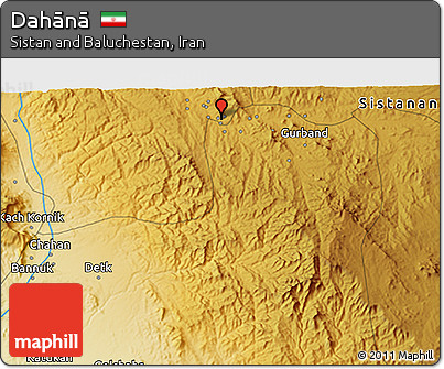 Physical 3D Map of Dahānā
