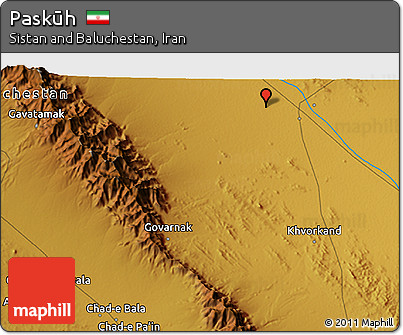 Physical 3D Map of Paskūh