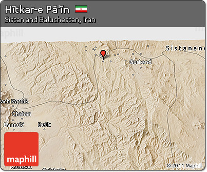 Satellite 3D Map of Hītkar-e Pā'īn