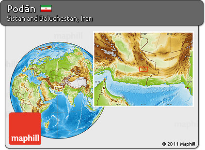 Physical Location Map of Podān