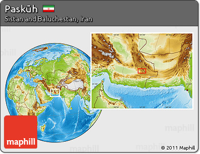 Physical Location Map of Paskūh
