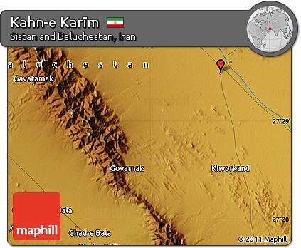 Physical Map of Kahn-e Karīm