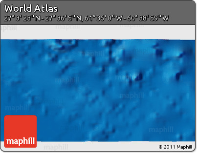 Physical 3D Map of the Area around 27° 19' 44" N, 61° 7' 30" W