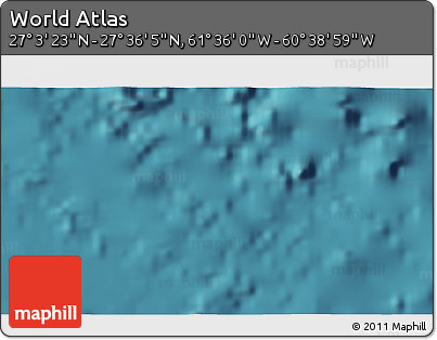 Satellite 3D Map of the Area around 27° 19' 44" N, 61° 7' 30" W