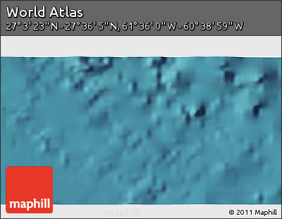 Satellite 3D Map of the Area around 27° 19' 44" N, 61° 7' 30" W