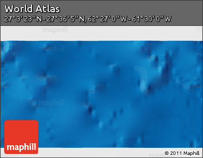 Physical 3D Map of the Area around 27° 19' 44" N, 61° 58' 30" W
