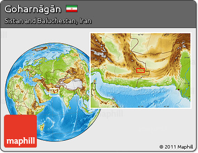 Physical Location Map of Goharnāgān
