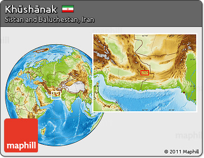 Physical Location Map of Khūshānak