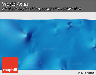 Physical 3D Map of the Area around 27° 19' 44" N, 66° 13' 29" W