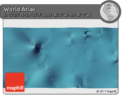 Satellite 3D Map of the Area around 27° 19' 44" N, 66° 13' 29" W