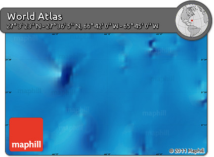 Physical Map of the Area around 27° 19' 44" N, 66° 13' 29" W