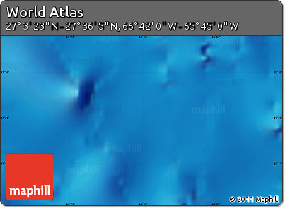 Physical Map of the Area around 27° 19' 44" N, 66° 13' 29" W