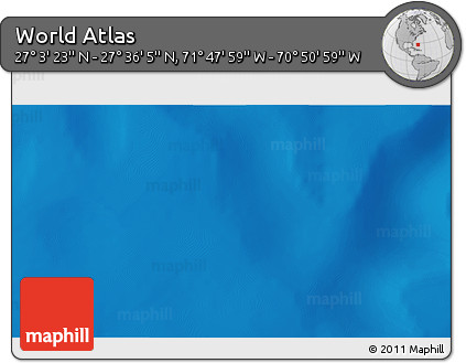 Physical 3D Map of the Area around 27° 19' 44" N, 71° 19' 29" W