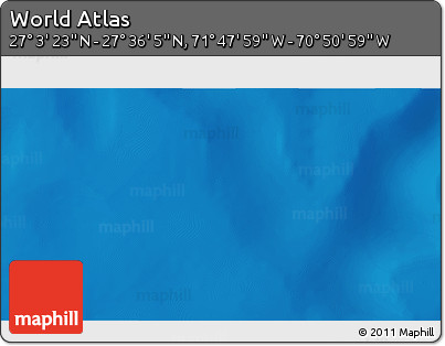 Physical 3D Map of the Area around 27° 19' 44" N, 71° 19' 29" W