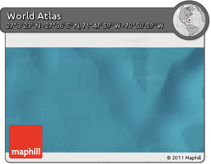 Satellite 3D Map of the Area around 27° 19' 44" N, 71° 19' 29" W