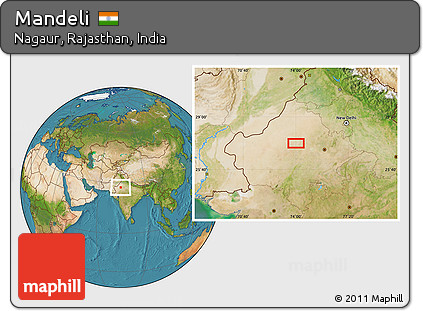 Satellite Location Map of Mandeli