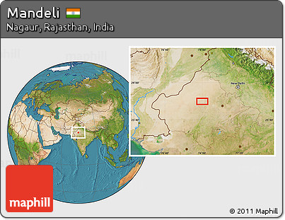 Satellite Location Map of Mandeli
