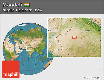 Satellite Location Map of Mandeli