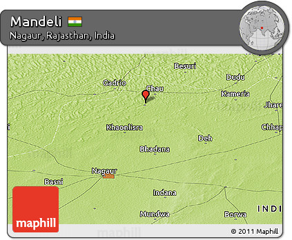 Physical Panoramic Map of Mandeli
