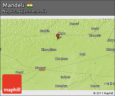 Physical Panoramic Map of Mandeli